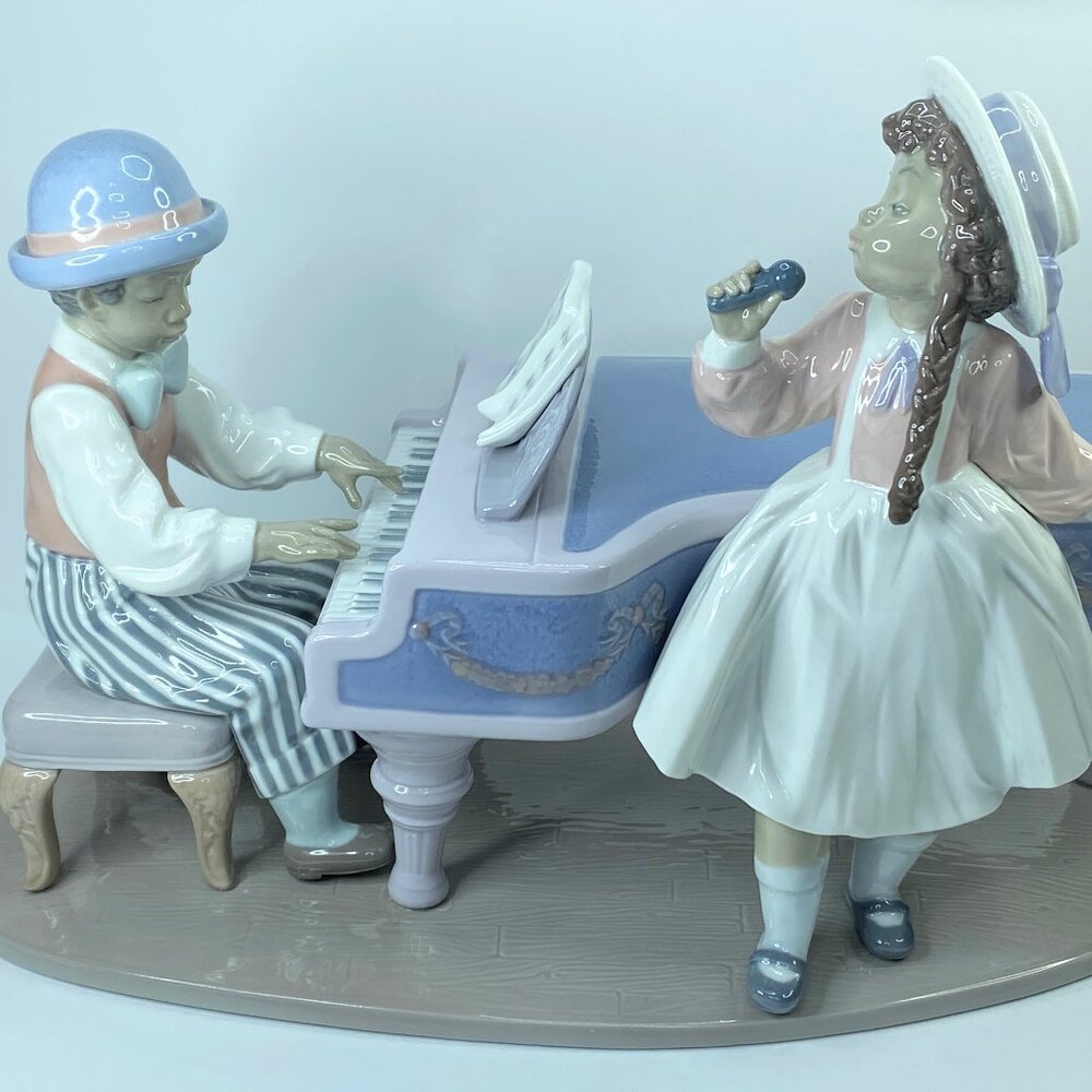 Retired Lladro Jazz Figure Duo Band Rare Collectible Figurine Pristine A561